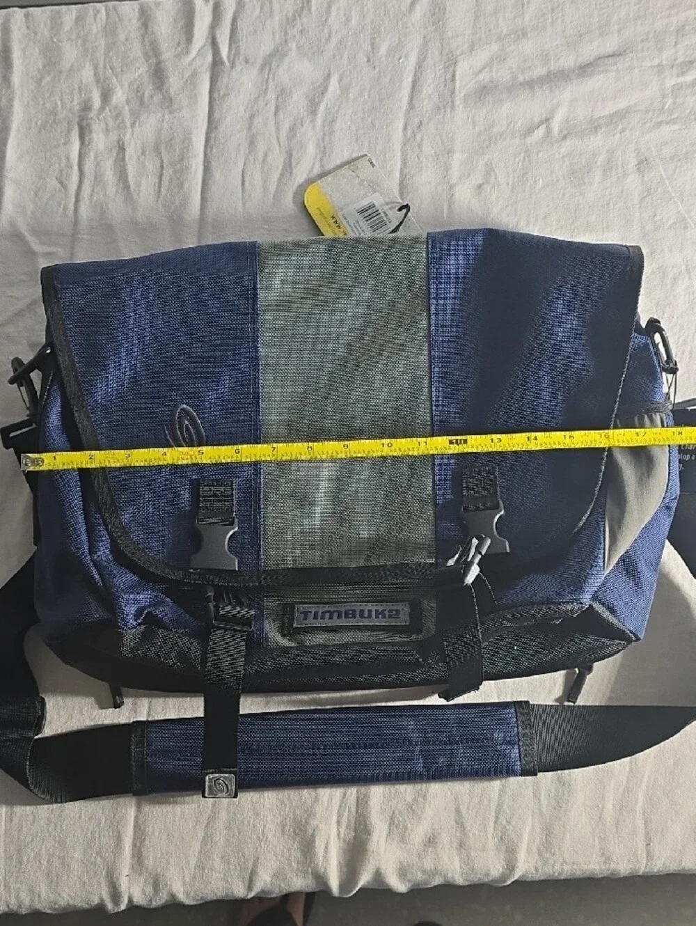 Timbuk2 Navy and Gray Messenger Bag with Black Accents